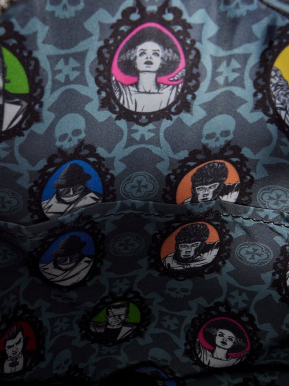 Loungefly Universal Monsters Exclusive Lenticular Cameo Backpack & Wallet NWT - Picture 13 of 16